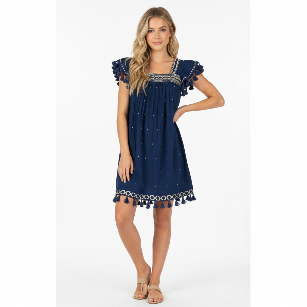 Mini Sandrine Women's Dress Galaxy Embroidery