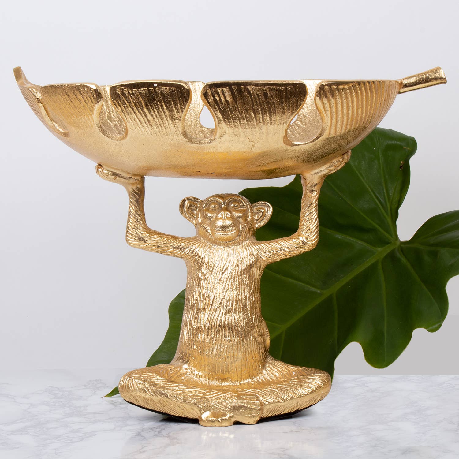 8 Oak Lane - Gold Monkey Decorative Bowl - Little Birdies