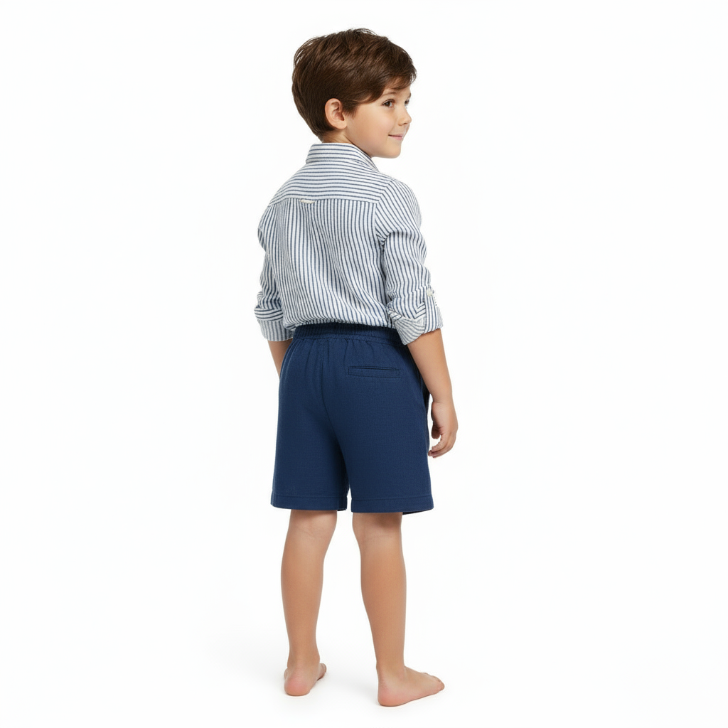 La Plage Boy's Drawstring Short Lapis Blue