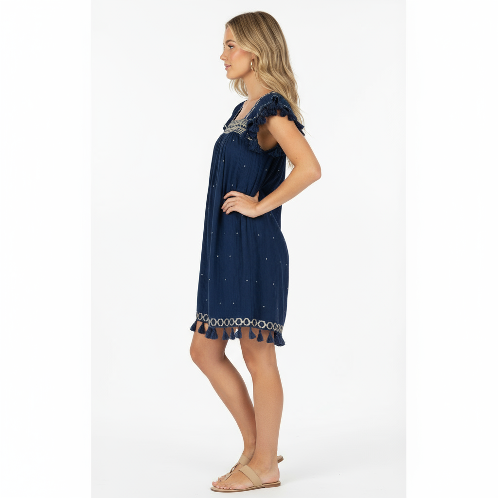 Mini Sandrine Women's Dress Galaxy Embroidery