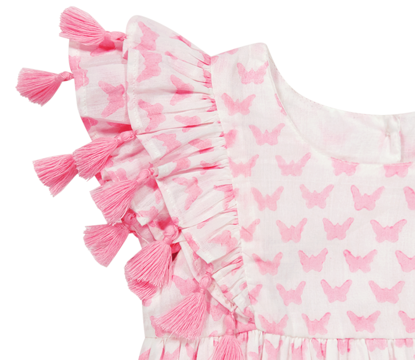 Anna Baby Romper Pink Butterfly