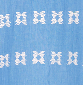 Mini Eva Girls Dress Sky White Embroidery