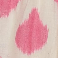 Giselle Women's Maxi Dress White Pink Ikat