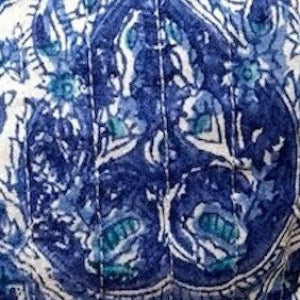 La Plage Ruffle Pouch Blue Paisley