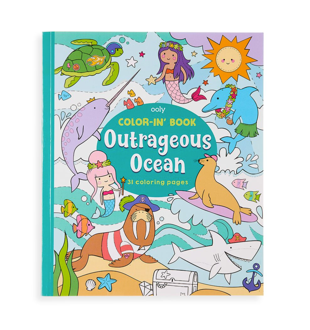 Ooly Art supplies Color-in' Book: Outrageous Ocean - Little Birdies