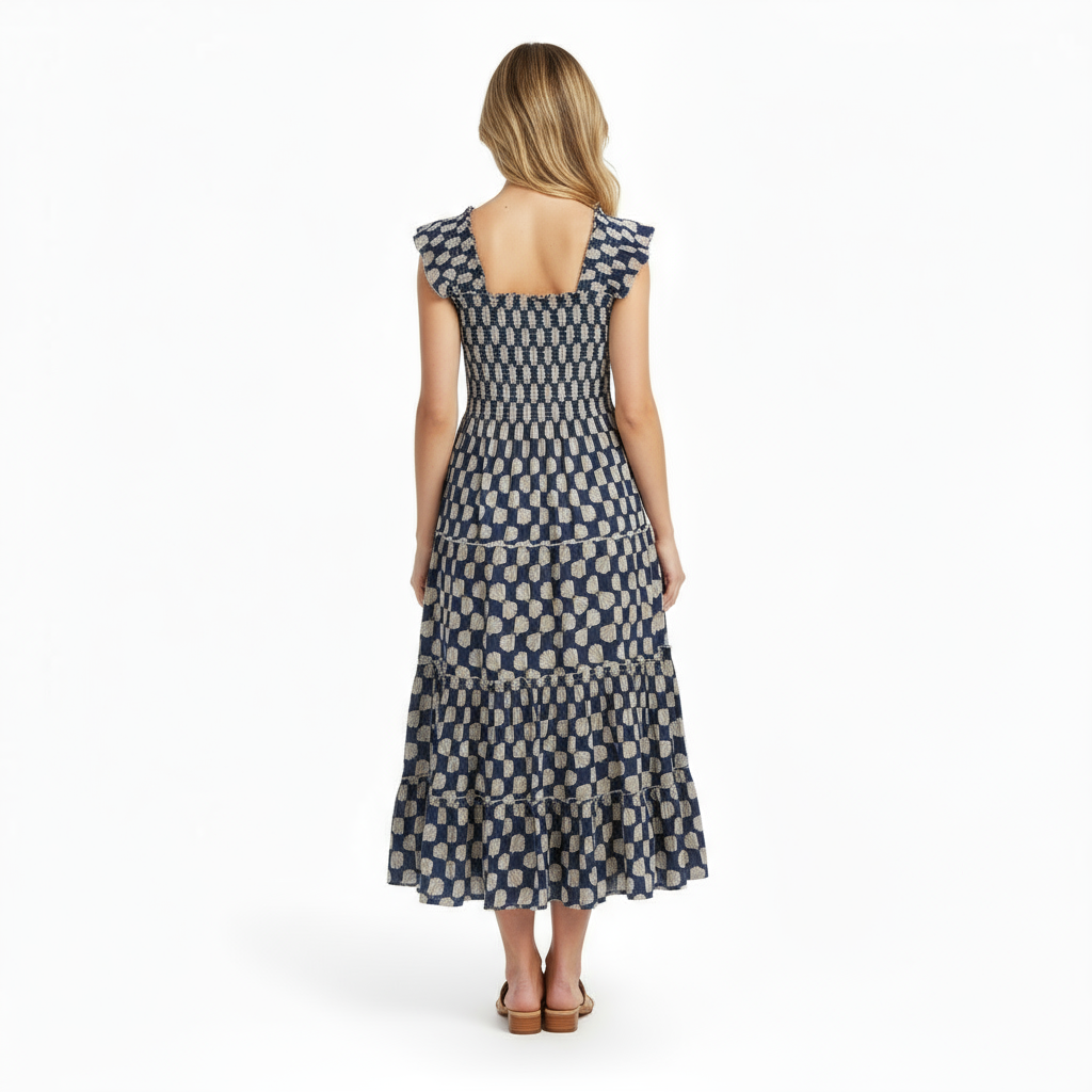 Paloma Women's Maxi Dress Shell Beach Navy