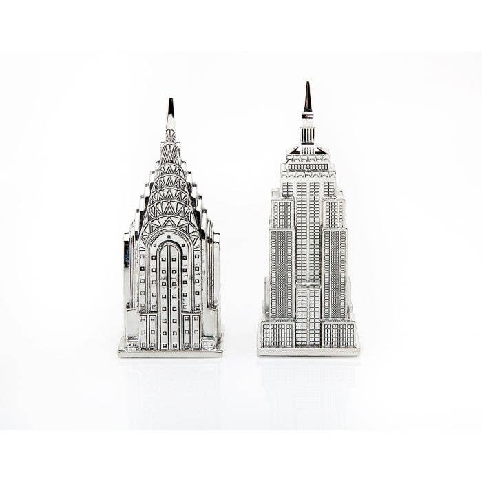 Godinger Empire State/Chrysler Salt & Pepper Shakers - Little Birdies