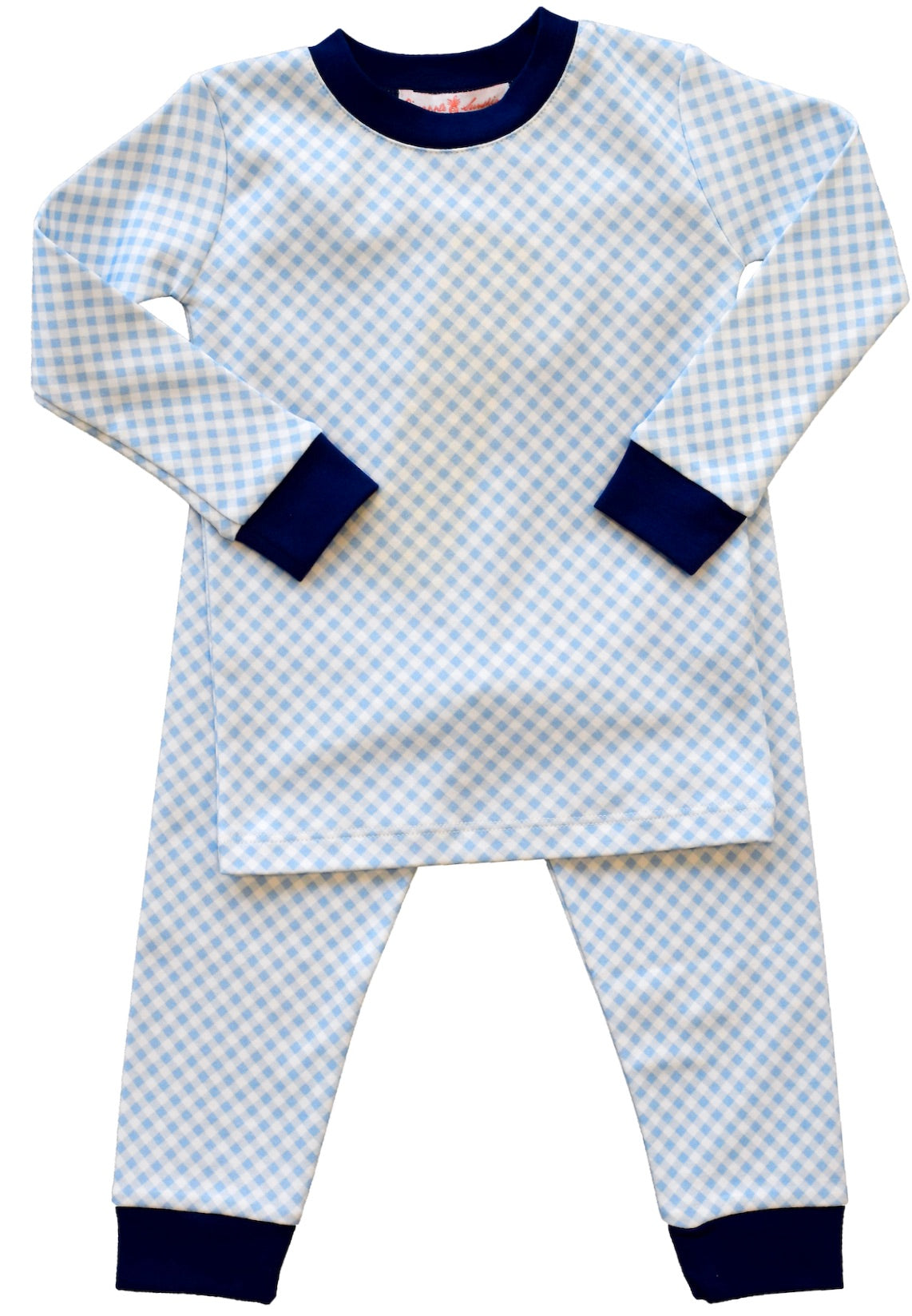 Pineapple Sunshine blue gingham pajama