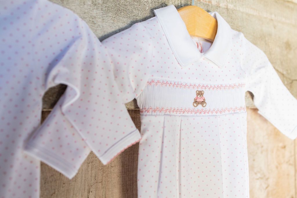 Pineapple Sunshine Pink Teddy Bear Footie