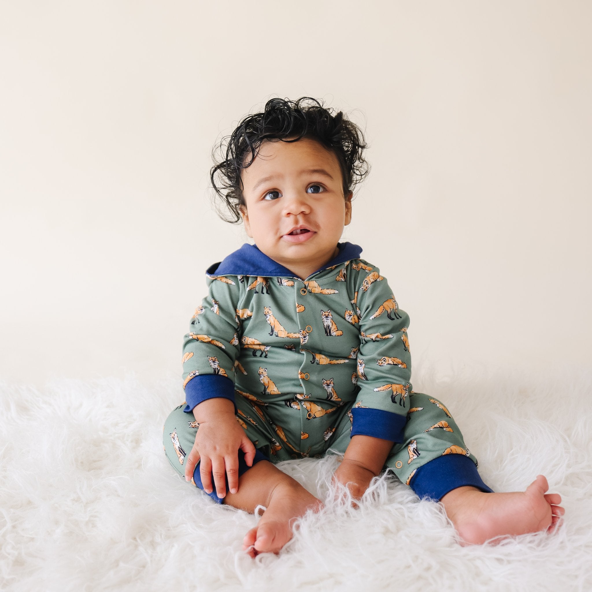Pineapple Sunshine Green Fox Jogger Jumpsuit