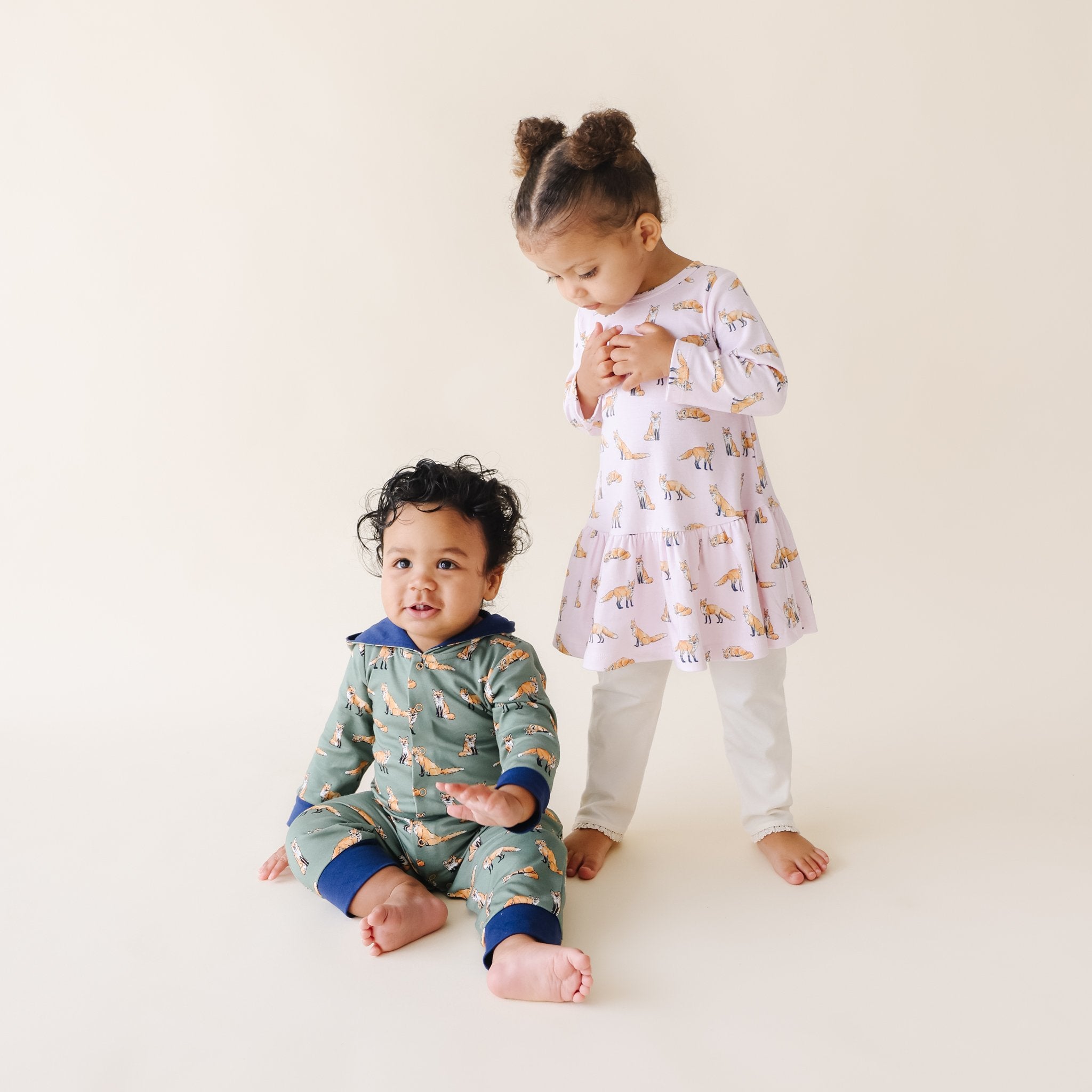 Pineapple Sunshine Pink Fox Swing Dress