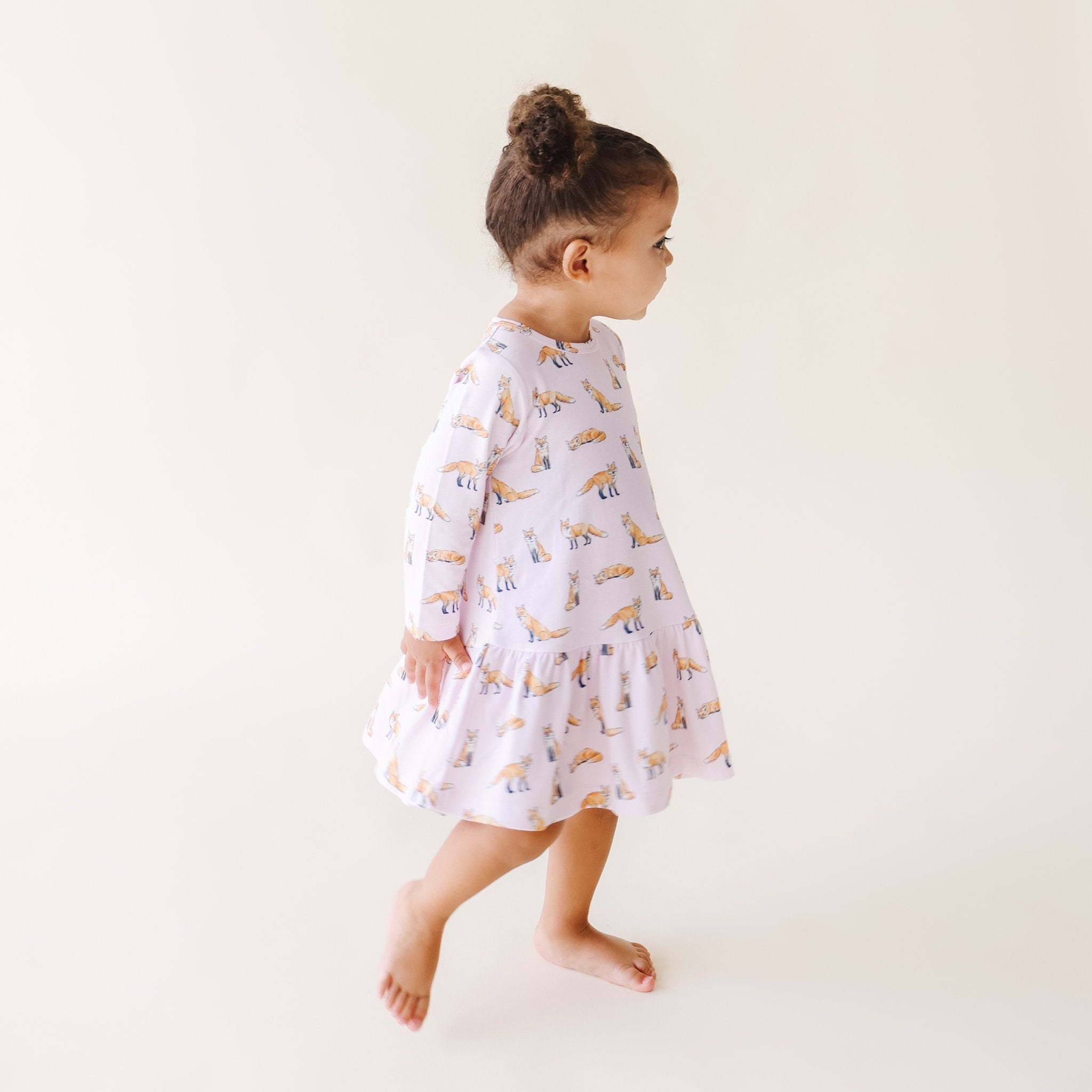 Pineapple Sunshine Pink Fox Swing Dress