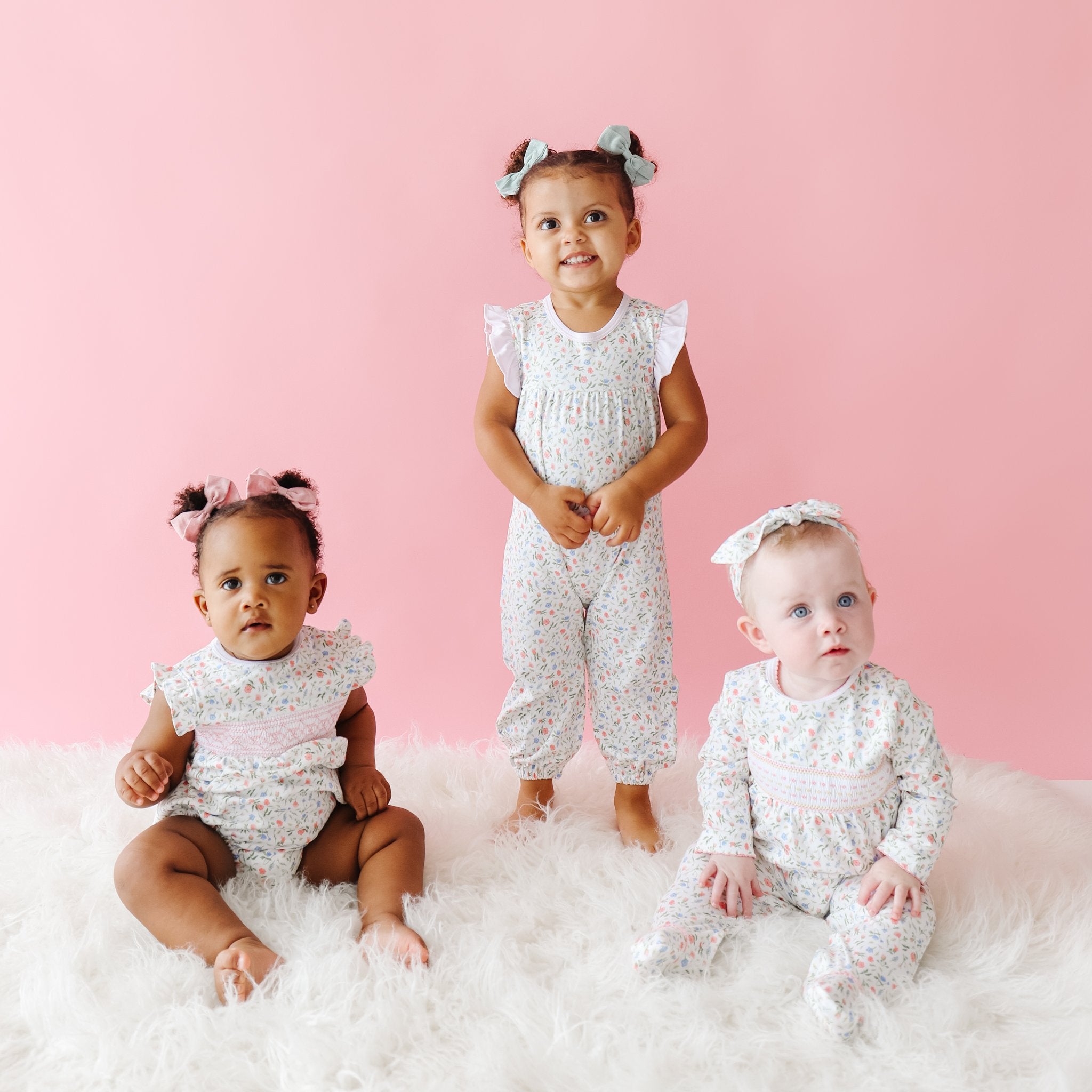 Pineapple Sunshine Pink Madison Smocked Bubble
