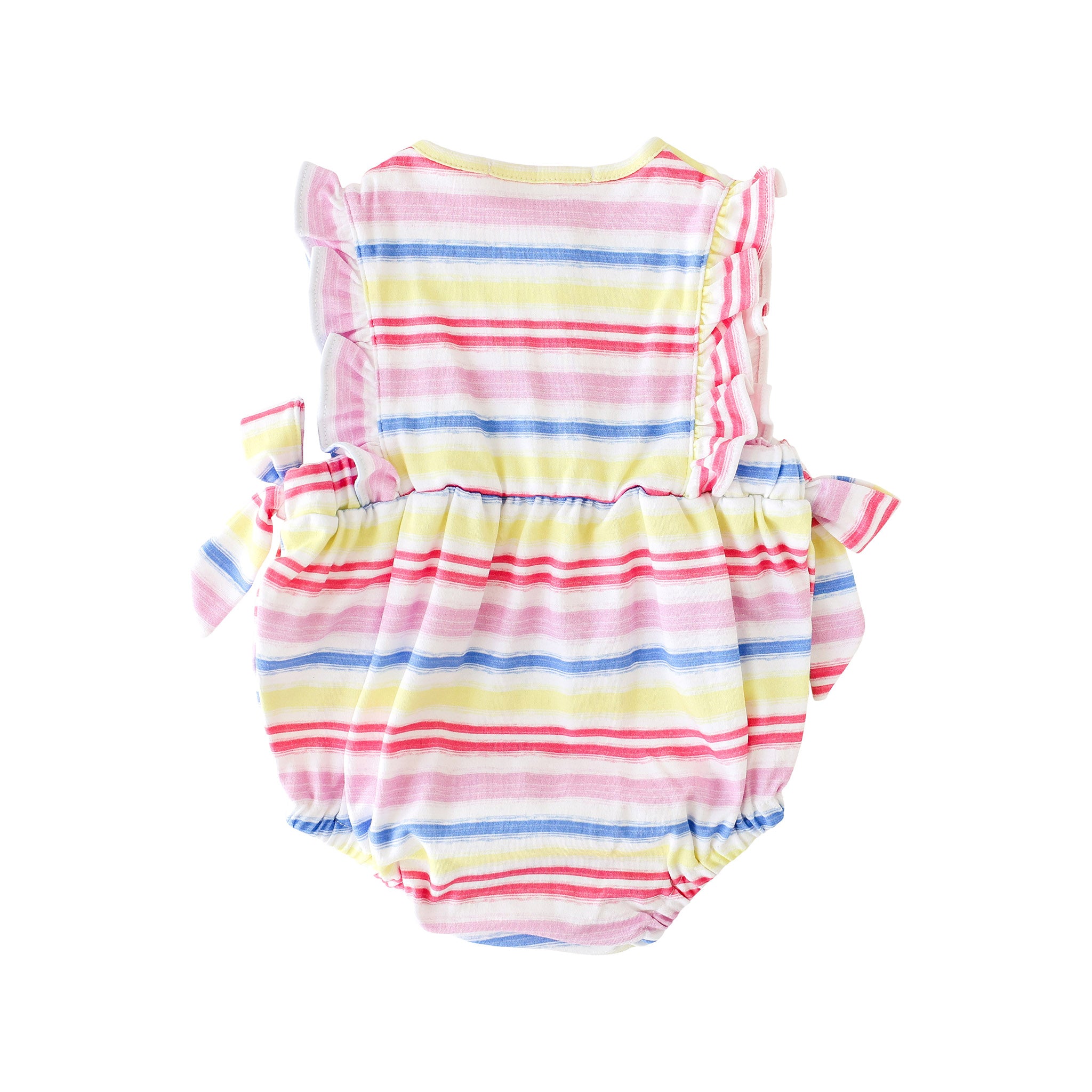 Pineapple Sunshine Rainbow Stripe Side Tie Bubble - Little Birdies