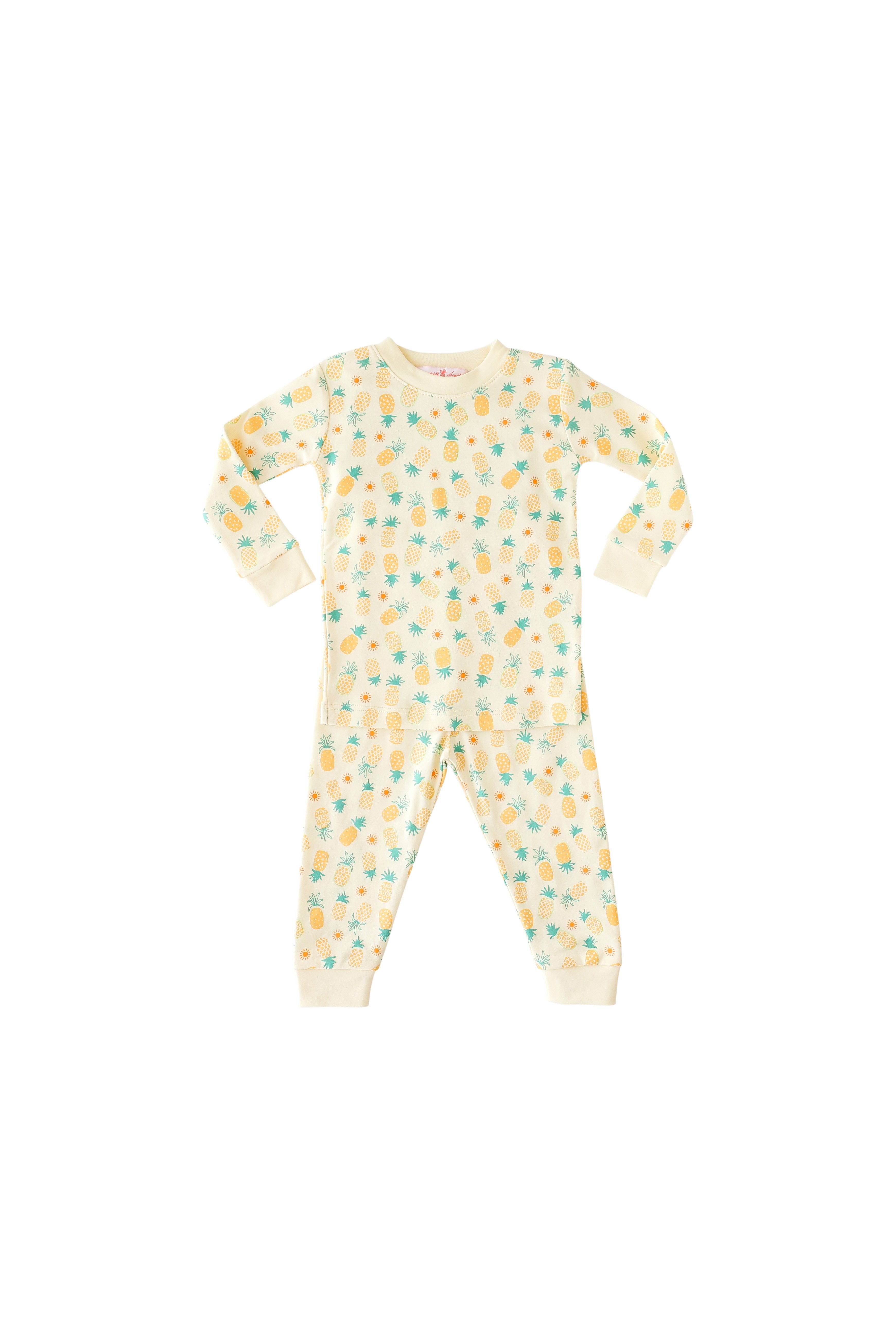 Pineapple Sunshine Pineapple Print 2-Piece Pajama