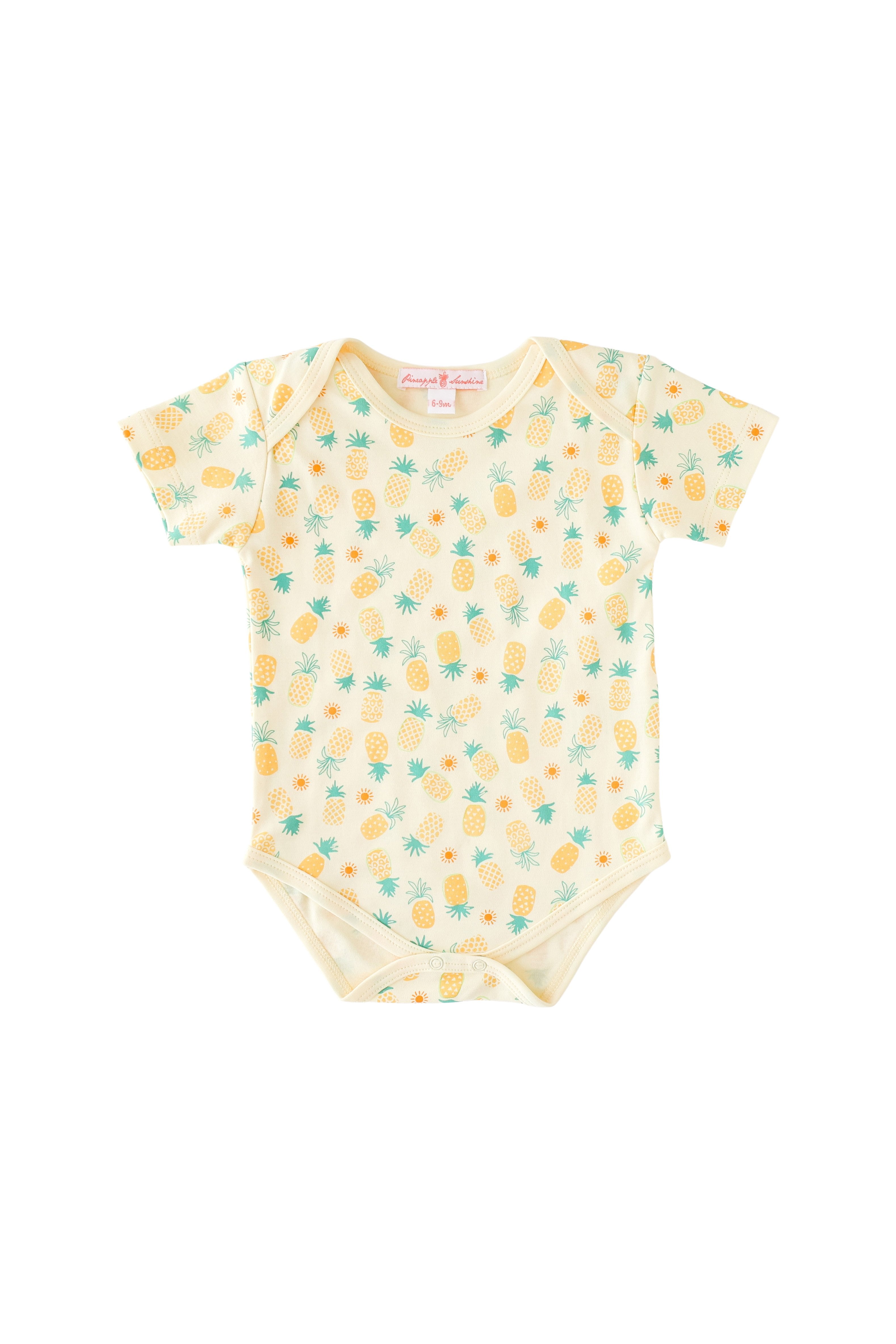 Pineapple Sunshine Pineapple Print Onesie