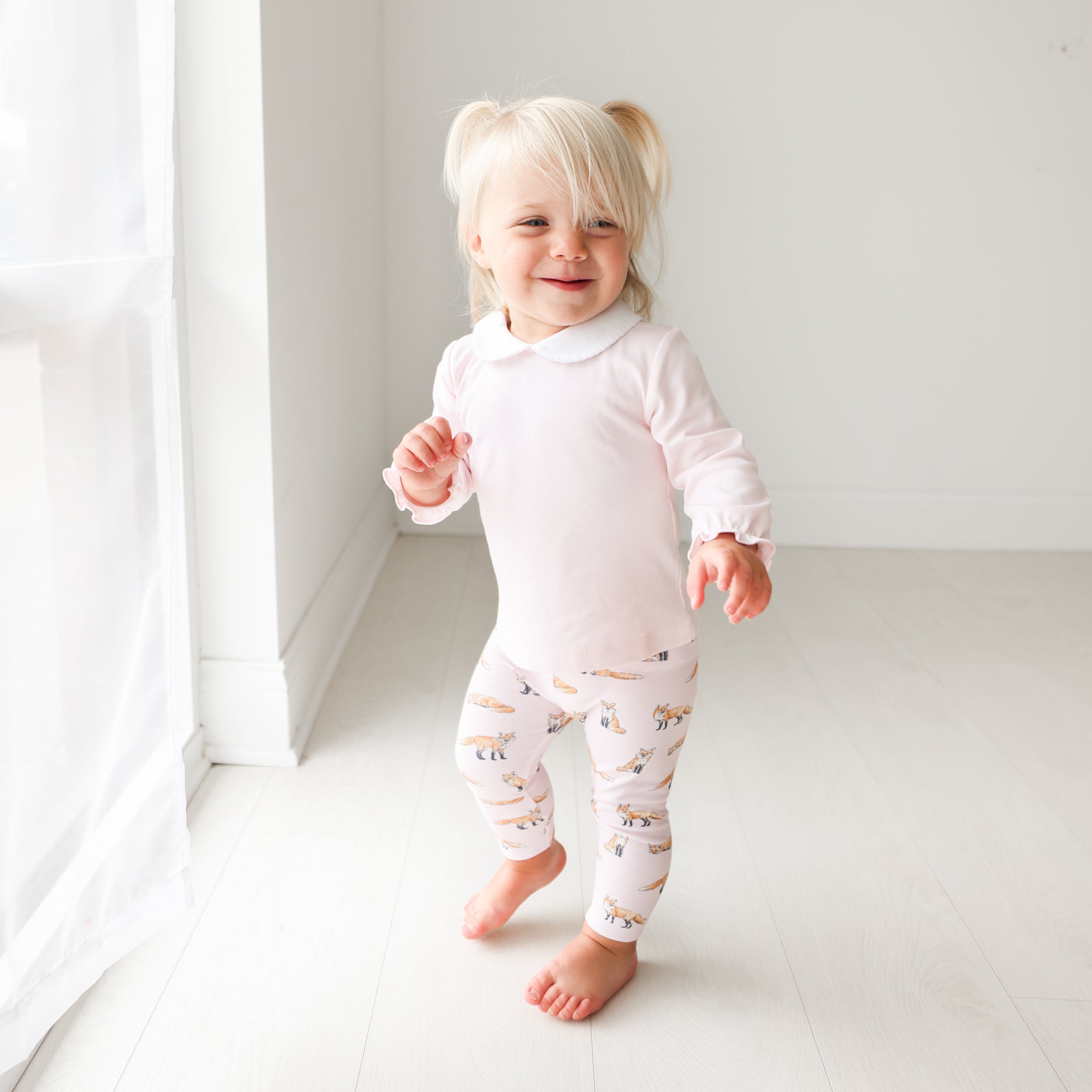 Pineapple Sunshine Peter Pan Top- Pink