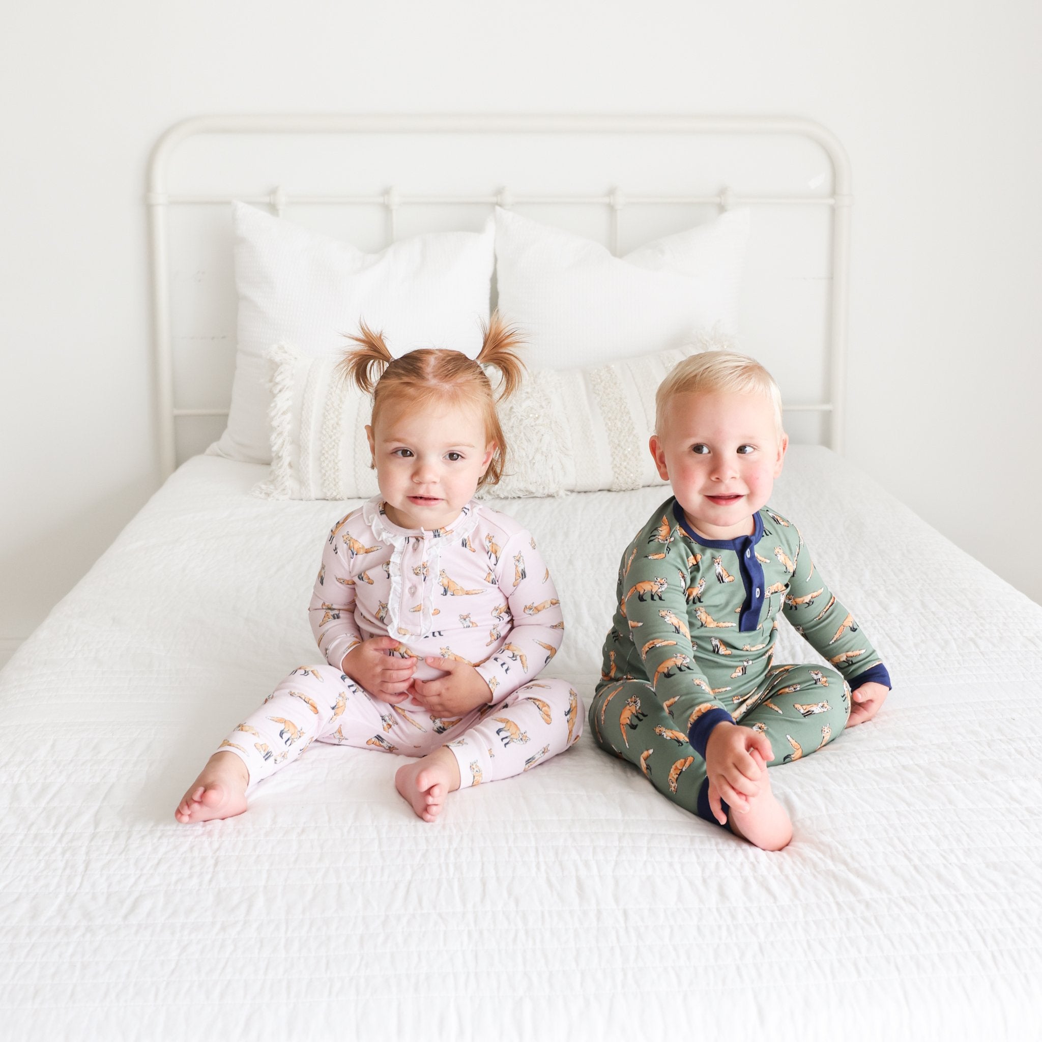 Pineapple Sunshine Pink Fox 2-Piece Pajama