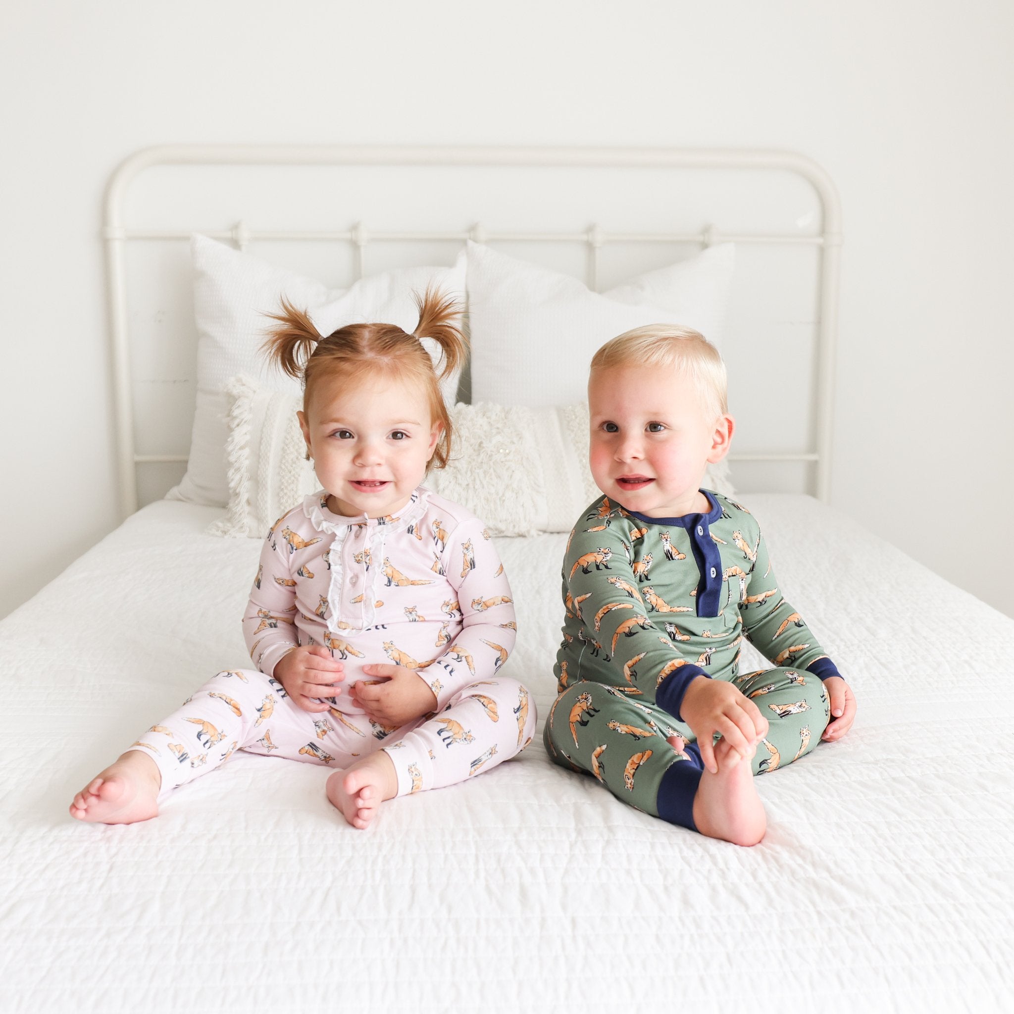 Pineapple Sunshine Pink Fox 2-Piece Pajama