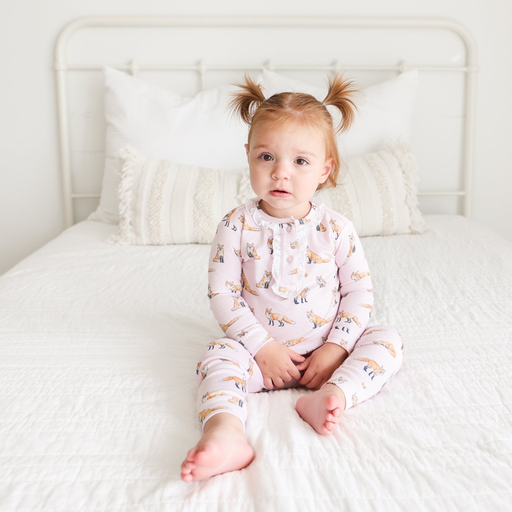 Pineapple Sunshine Pink Fox 2-Piece Pajama