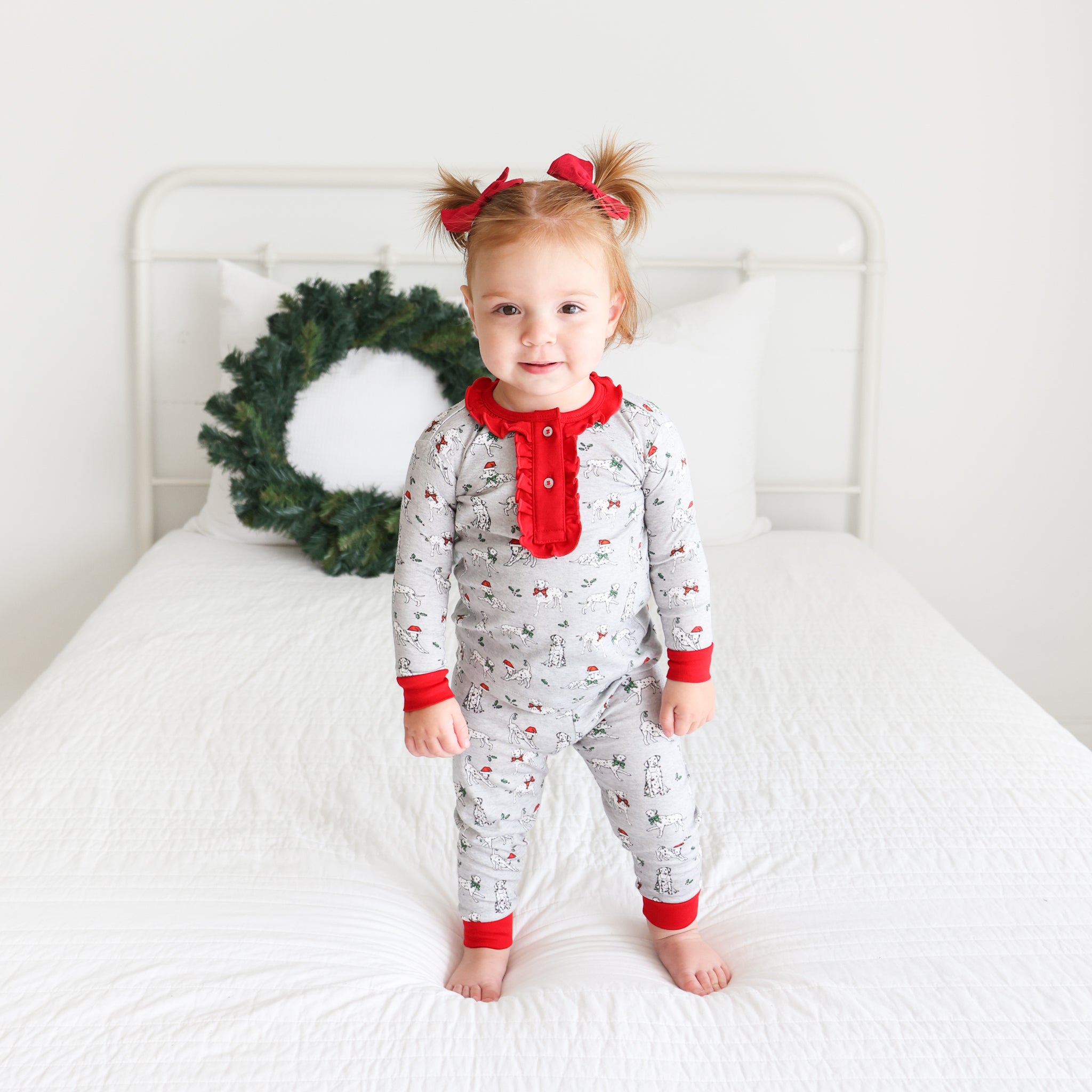 Pineapple Sushine Holiday Dalmatian 2-Piece Pajama