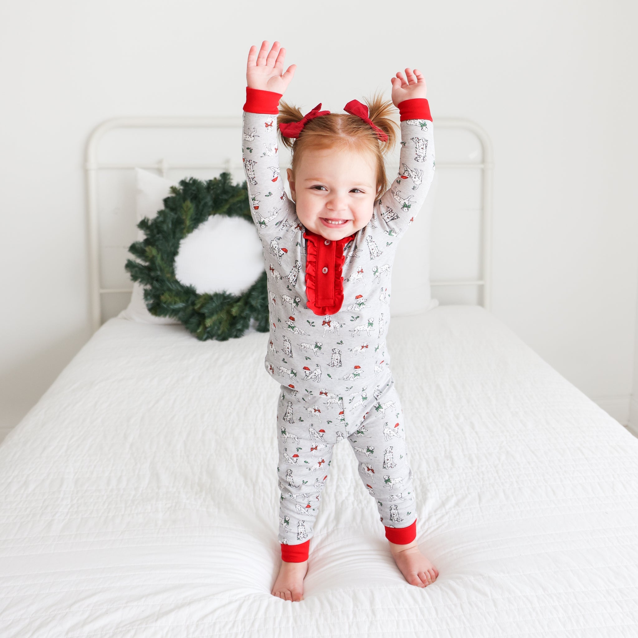 Pineapple Sushine Holiday Dalmatian 2-Piece Pajama