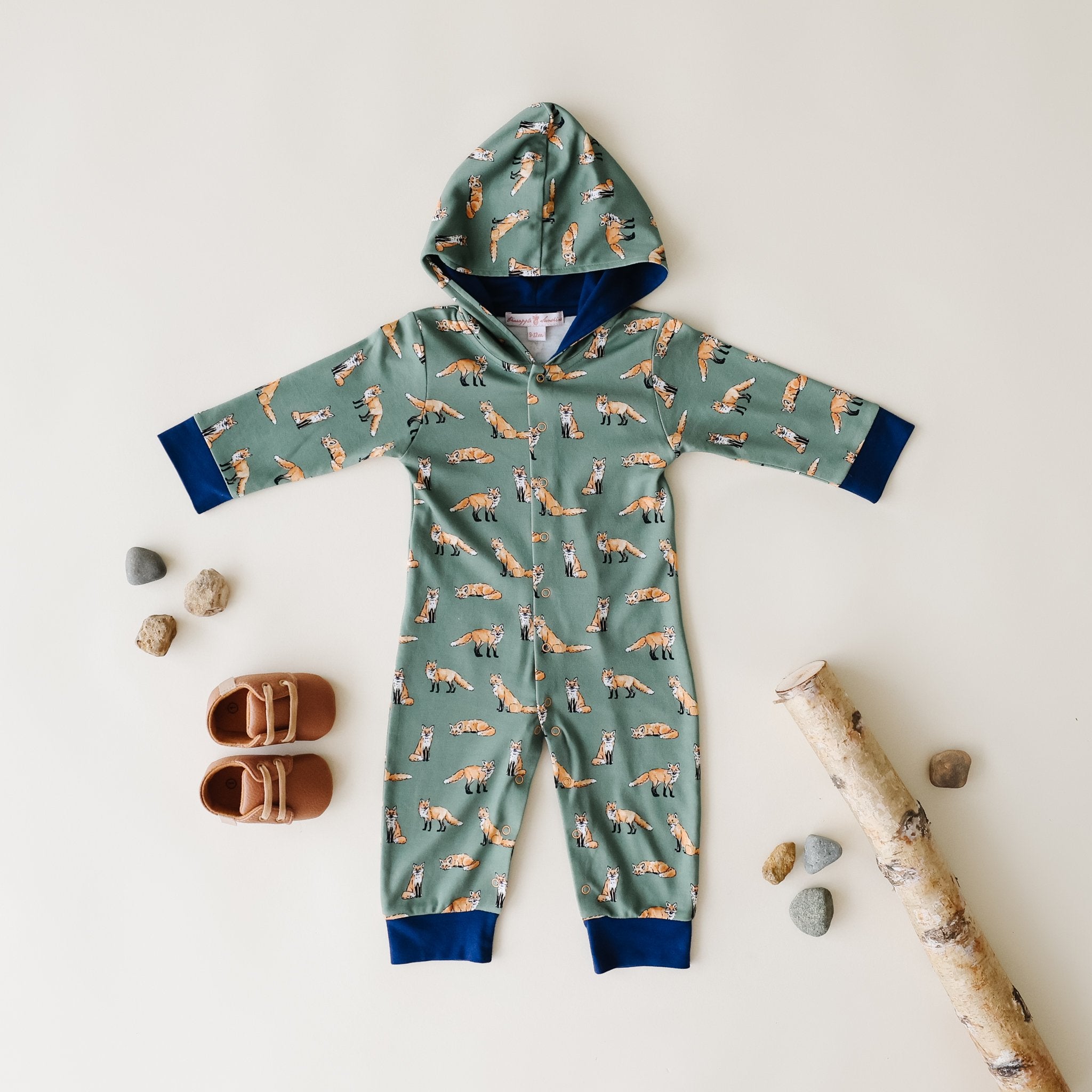 Pineapple Sunshine Green Fox Jogger Jumpsuit