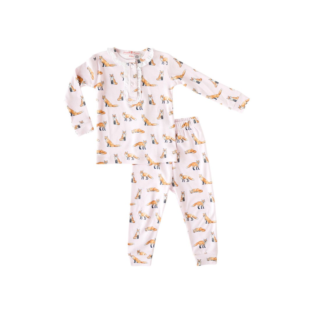 Pineapple Sunshine Pink Fox 2-Piece Pajama