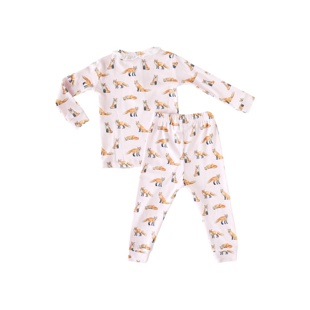 Pineapple Sunshine Pink Fox 2-Piece Pajama
