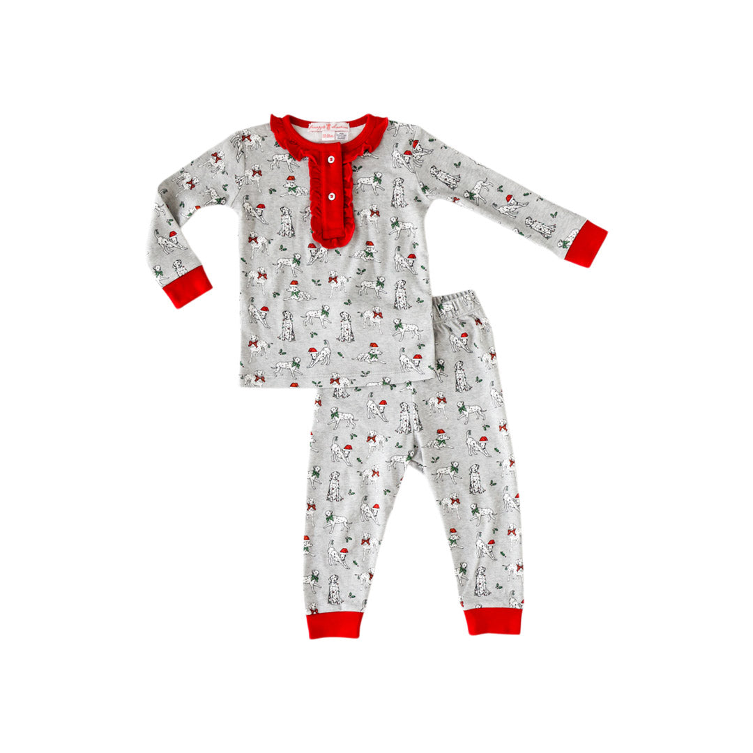 Pineapple Sushine Holiday Dalmatian 2-Piece Pajama