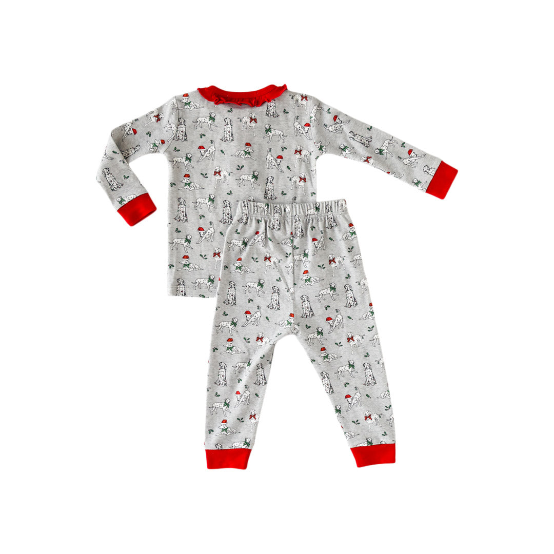 Pineapple Sushine Holiday Dalmatian 2-Piece Pajama