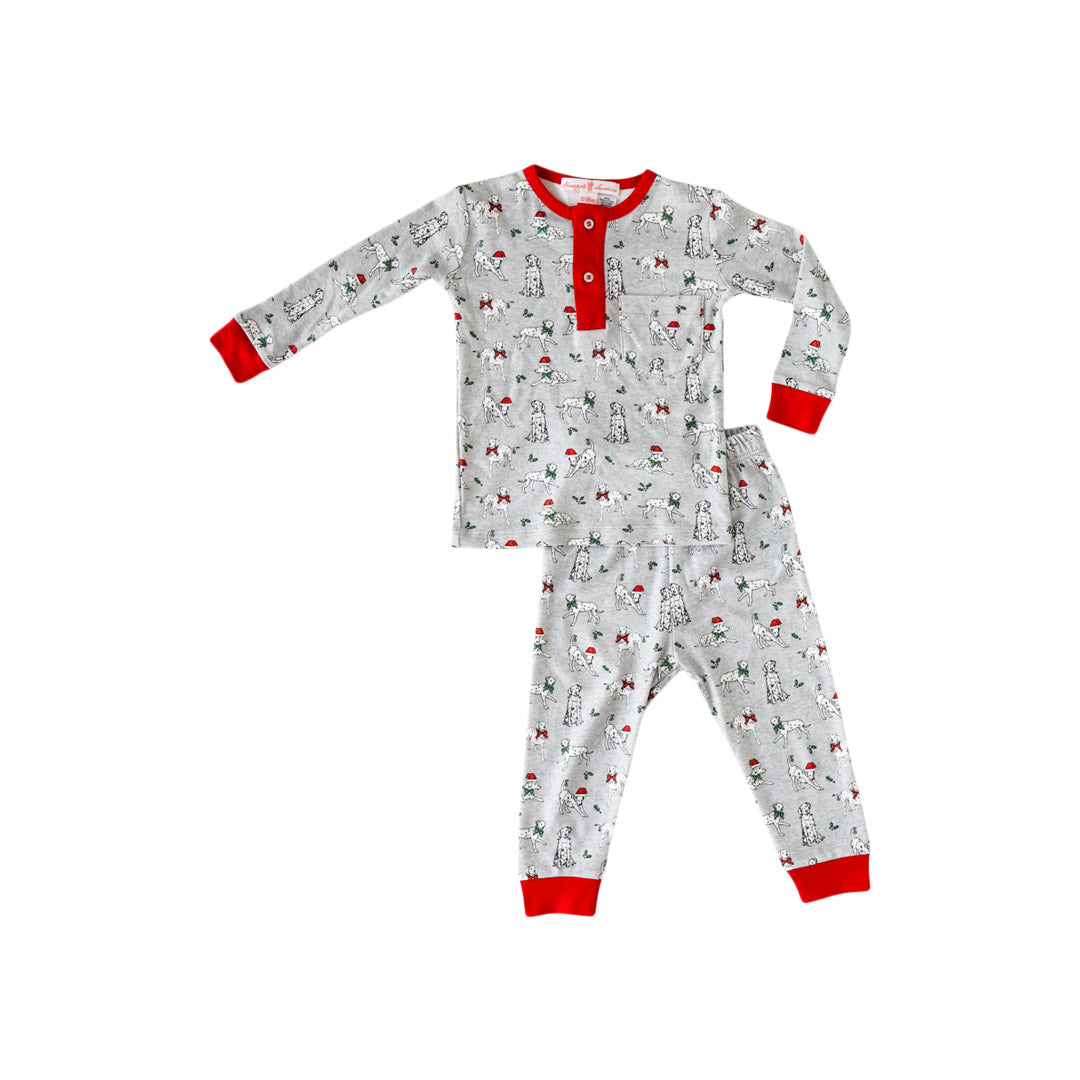 Pineapple Sunshine Holiday Dalmatian 2-Piece Pajama Set