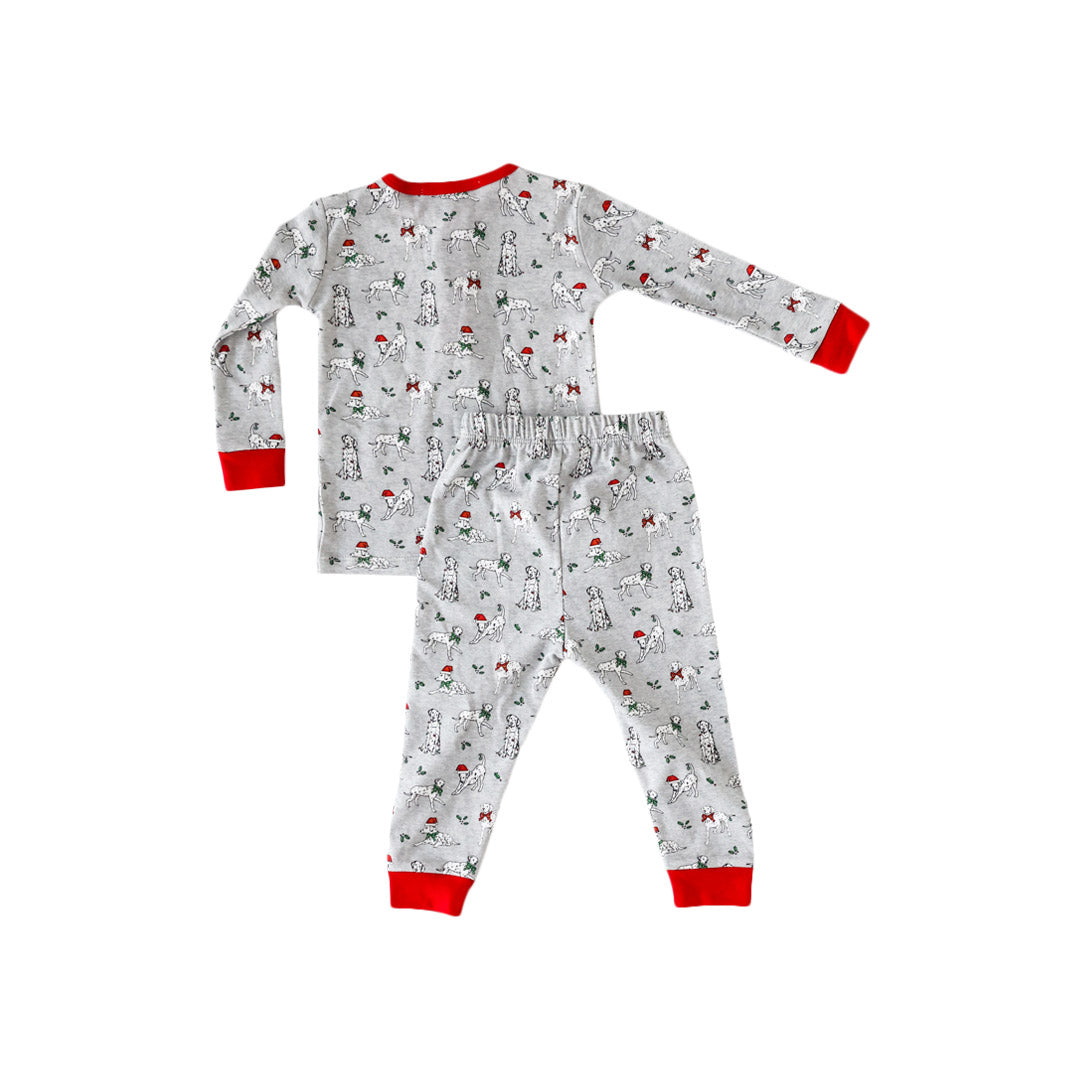 Pineapple Sunshine Holiday Dalmatian 2-Piece Pajama Set