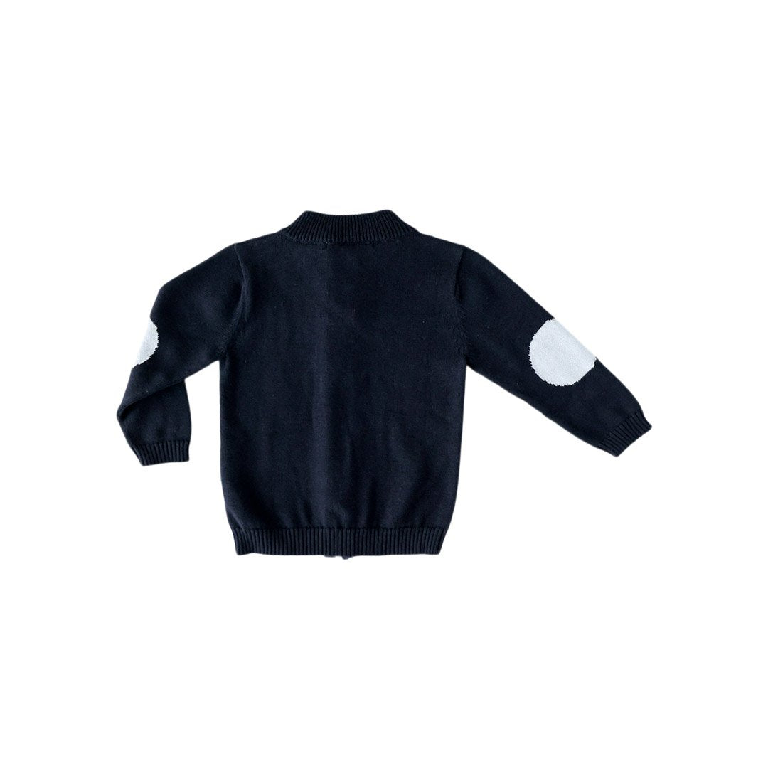 Pineapple Sunshine Navy Full Zip Sweater