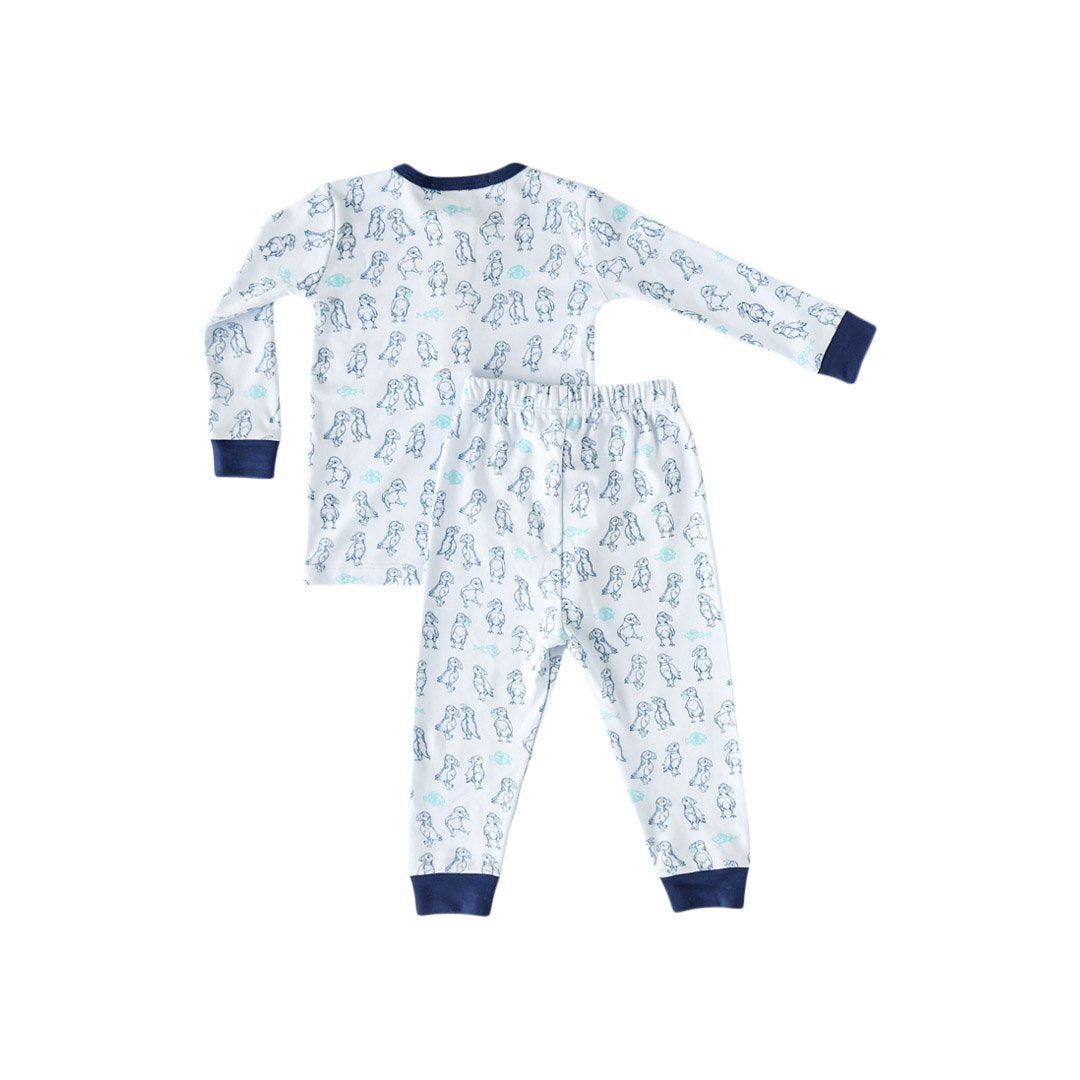 Pineapple Sunshine Puffin Print 2-Piece Pajama