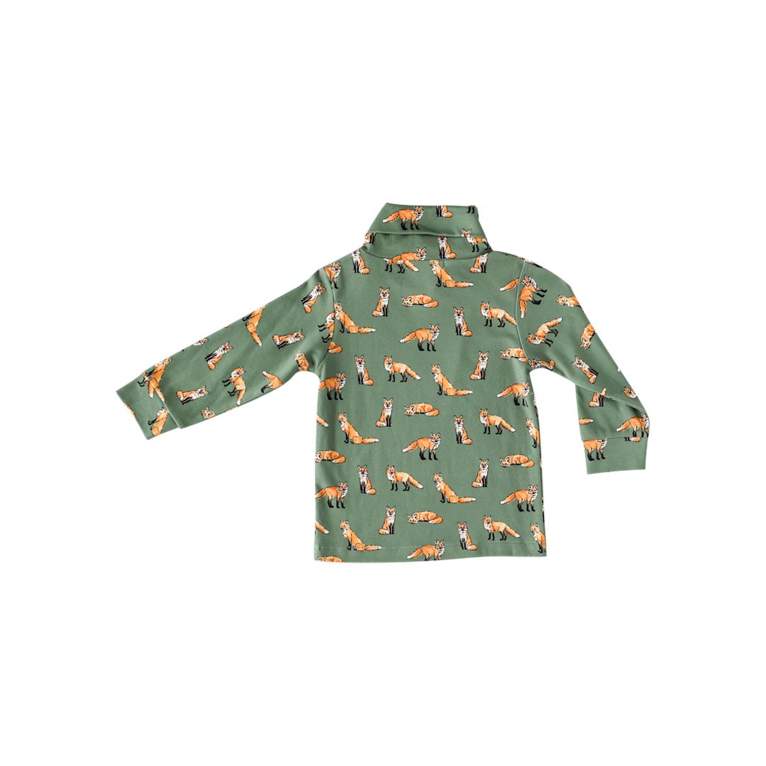 Pineapple Sunshine Green Fox Turtleneck