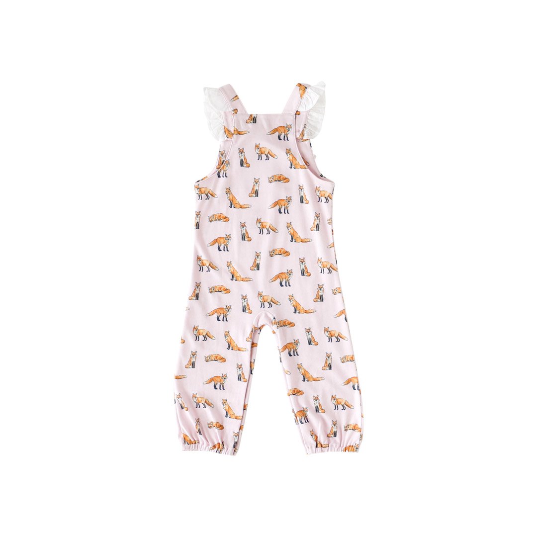 Pineapple Sunshine Pink Fox Ruffle Romper