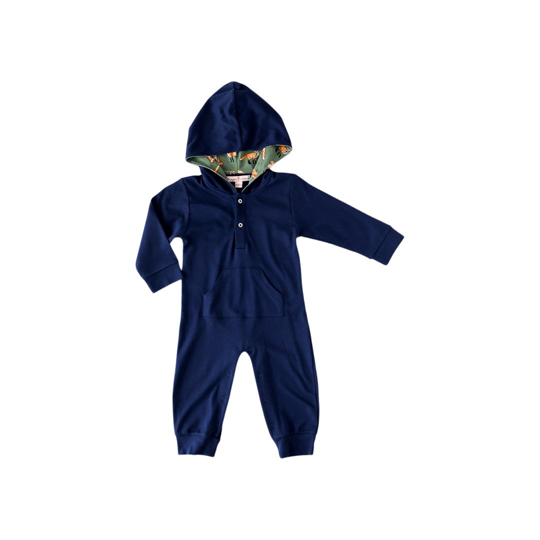 Pineapple Sunshine Navy Blue Fox Jumpsuit