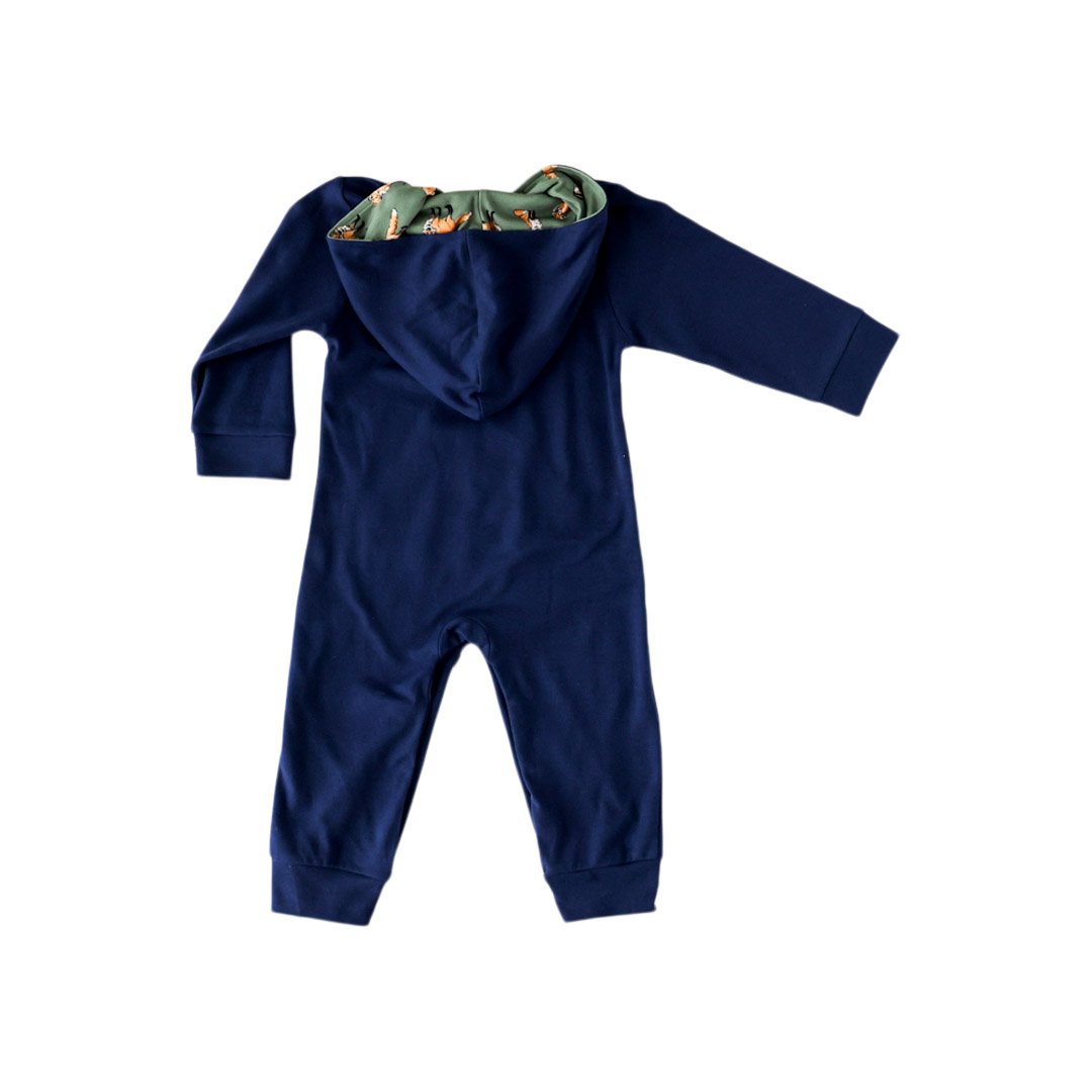 Pineapple Sunshine Navy Blue Fox Jumpsuit