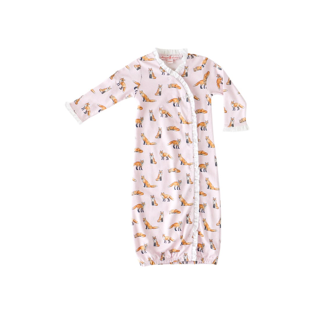 Pineapple Sunshine Pink Fox Ruffle Gown