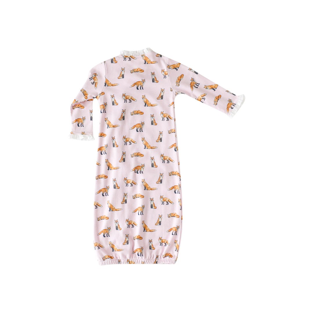 Pineapple Sunshine Pink Fox Ruffle Gown