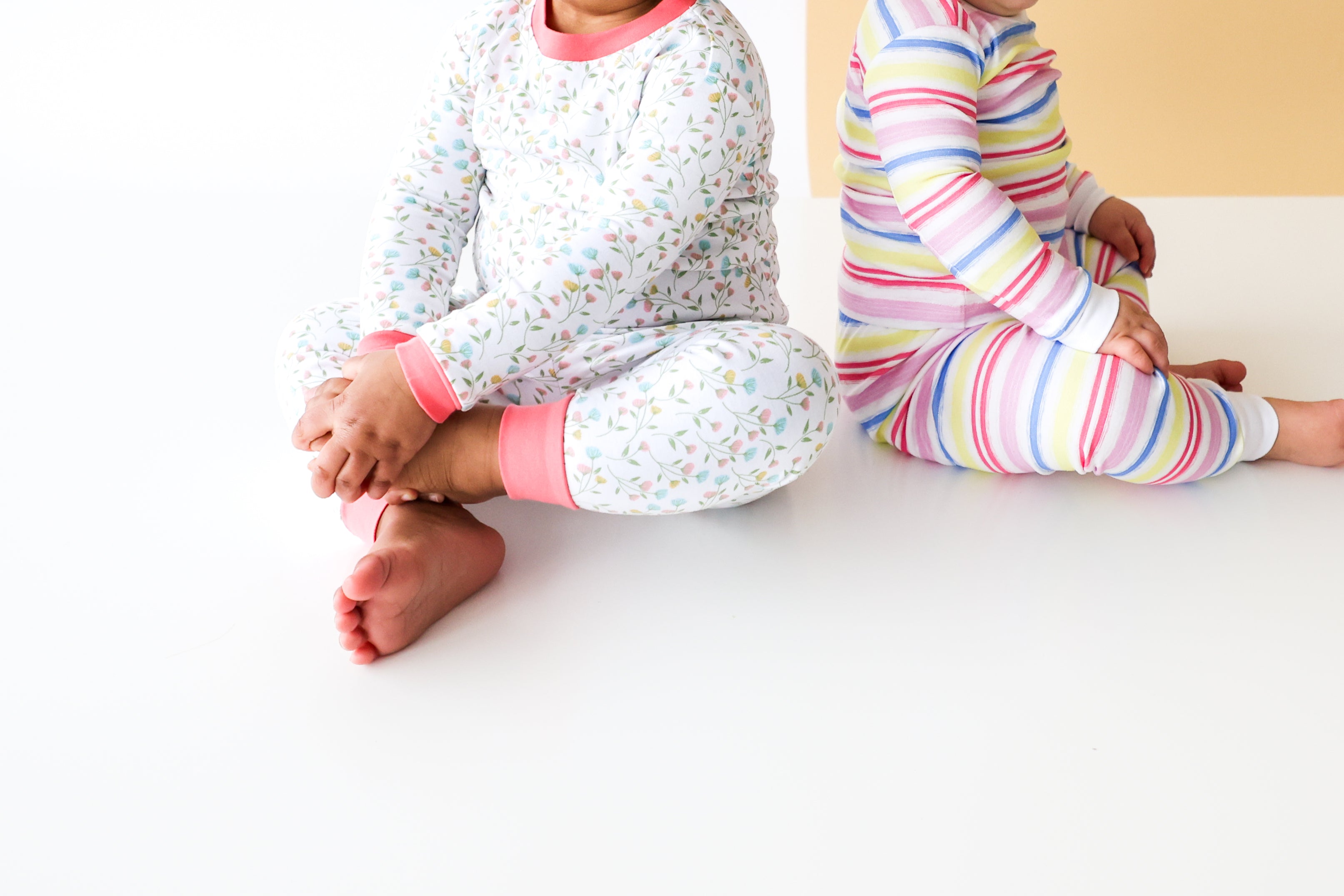 Pineapple Sunshine Rainbow Stripe 2-piece Pajama