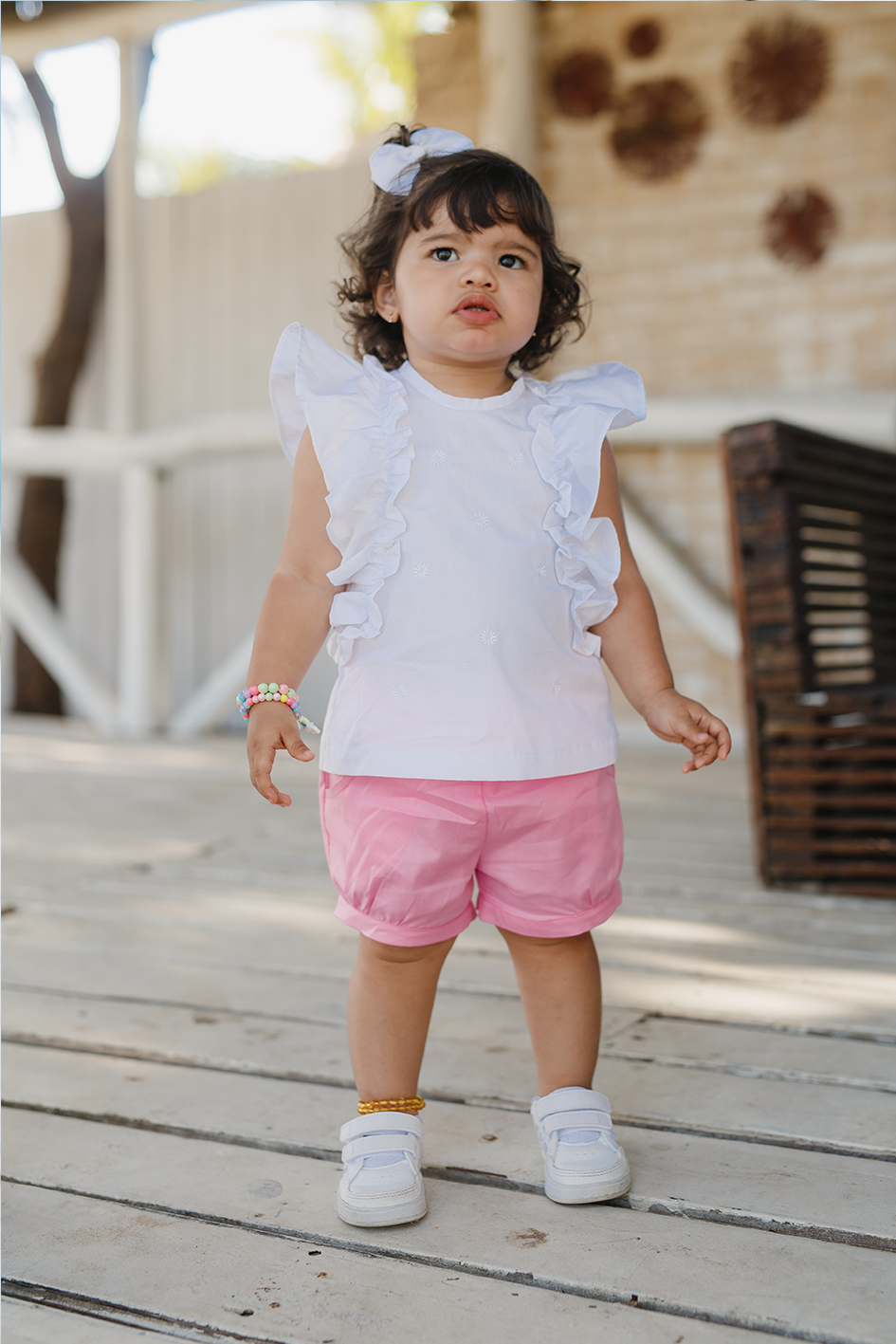 Kafka Baby Ruffle Sleeve Short Set - Little Birdies