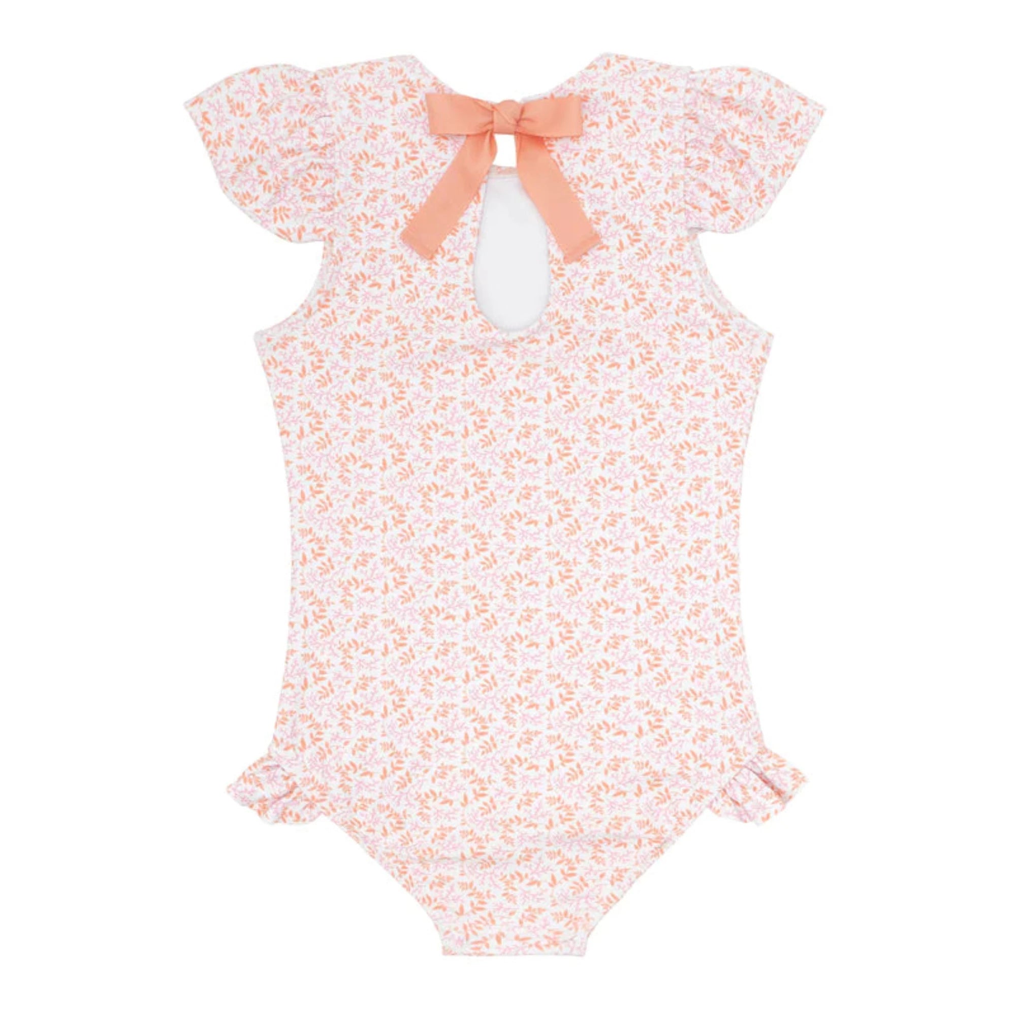 Minnow Swim Calypso Coral Botanic Cap Sleeve One Piece - Little Birdies