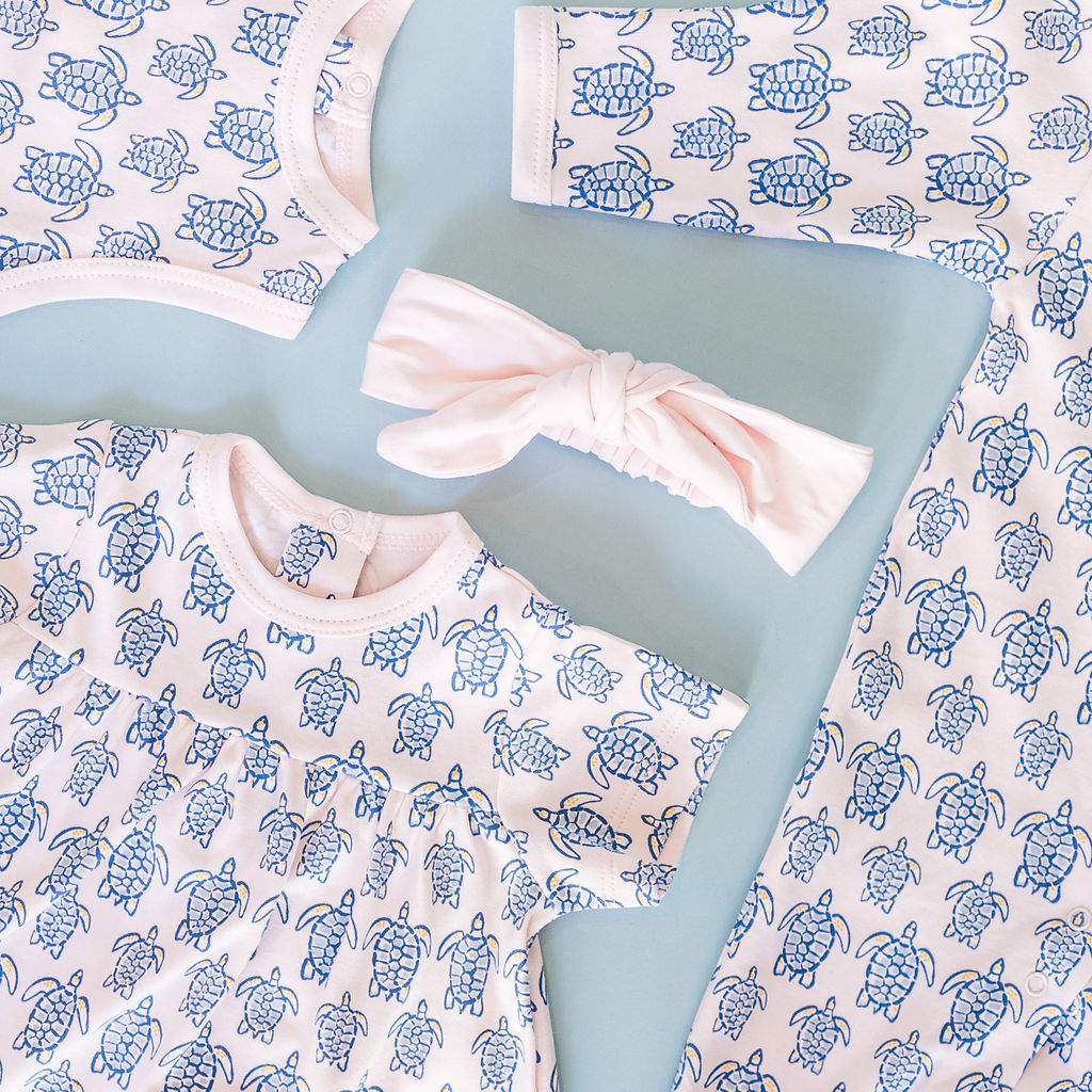 Pink Sea Turtle Footie