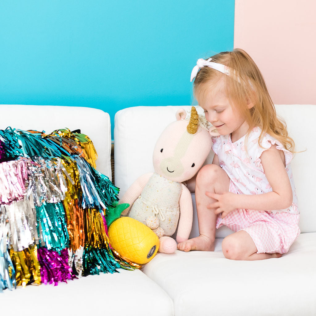 Pineapple Sunshine Pink Flamingo Onesie with Bows - Little Birdies
