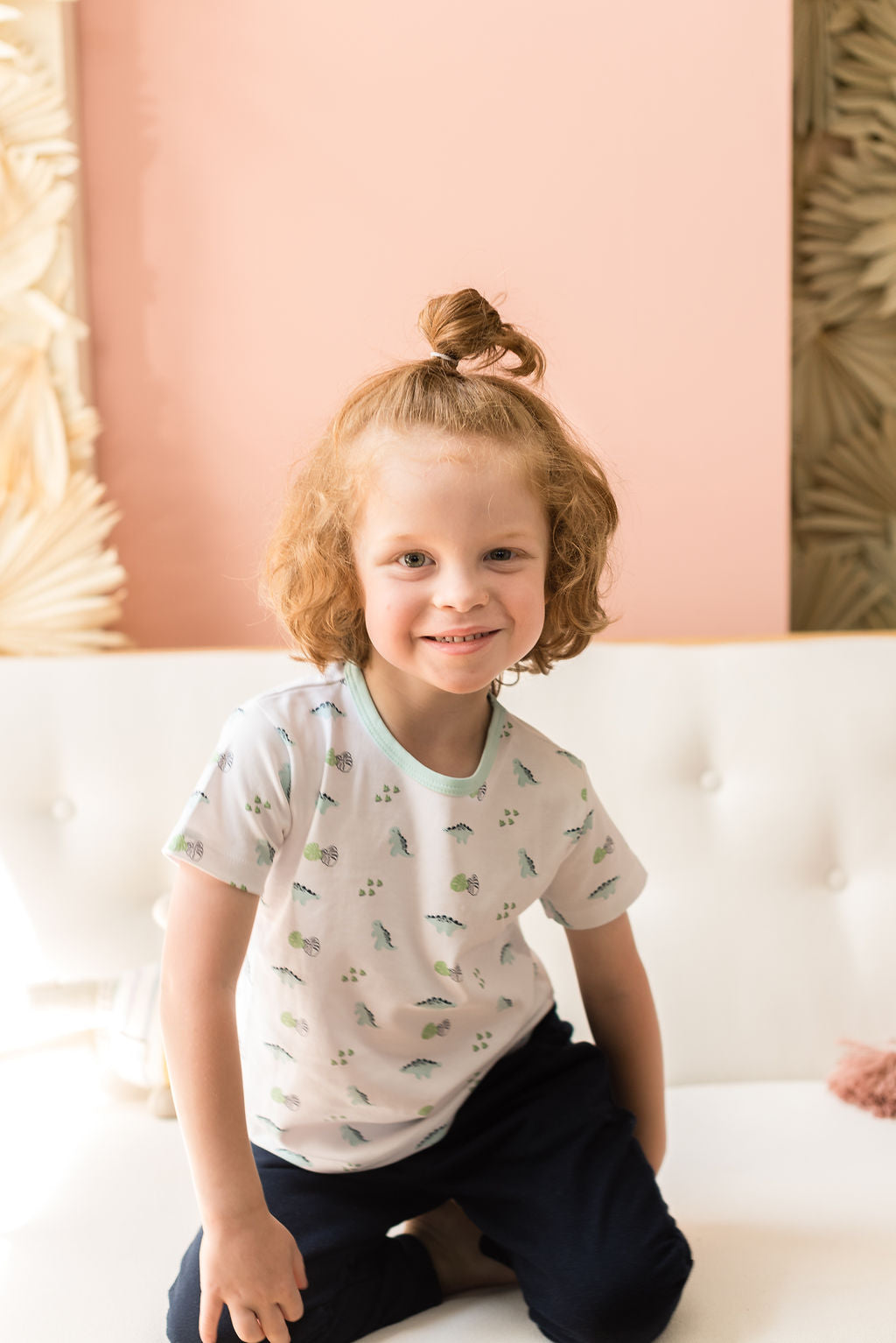 pineapple sunshine dino print tee - little birdies