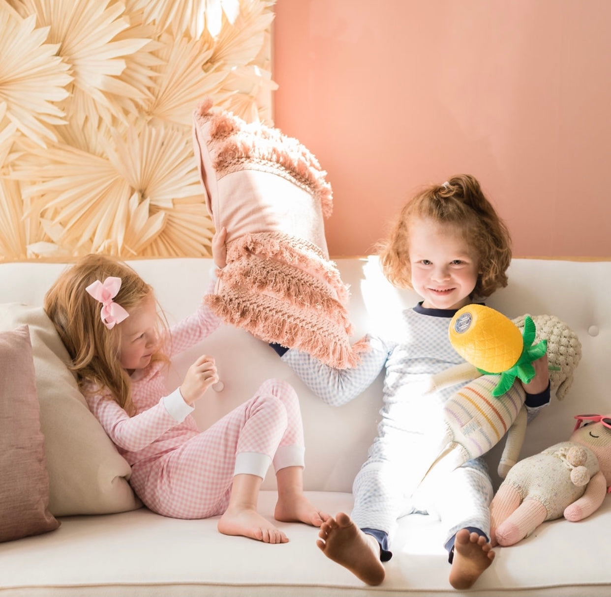 Pink Gingham Pajama Set