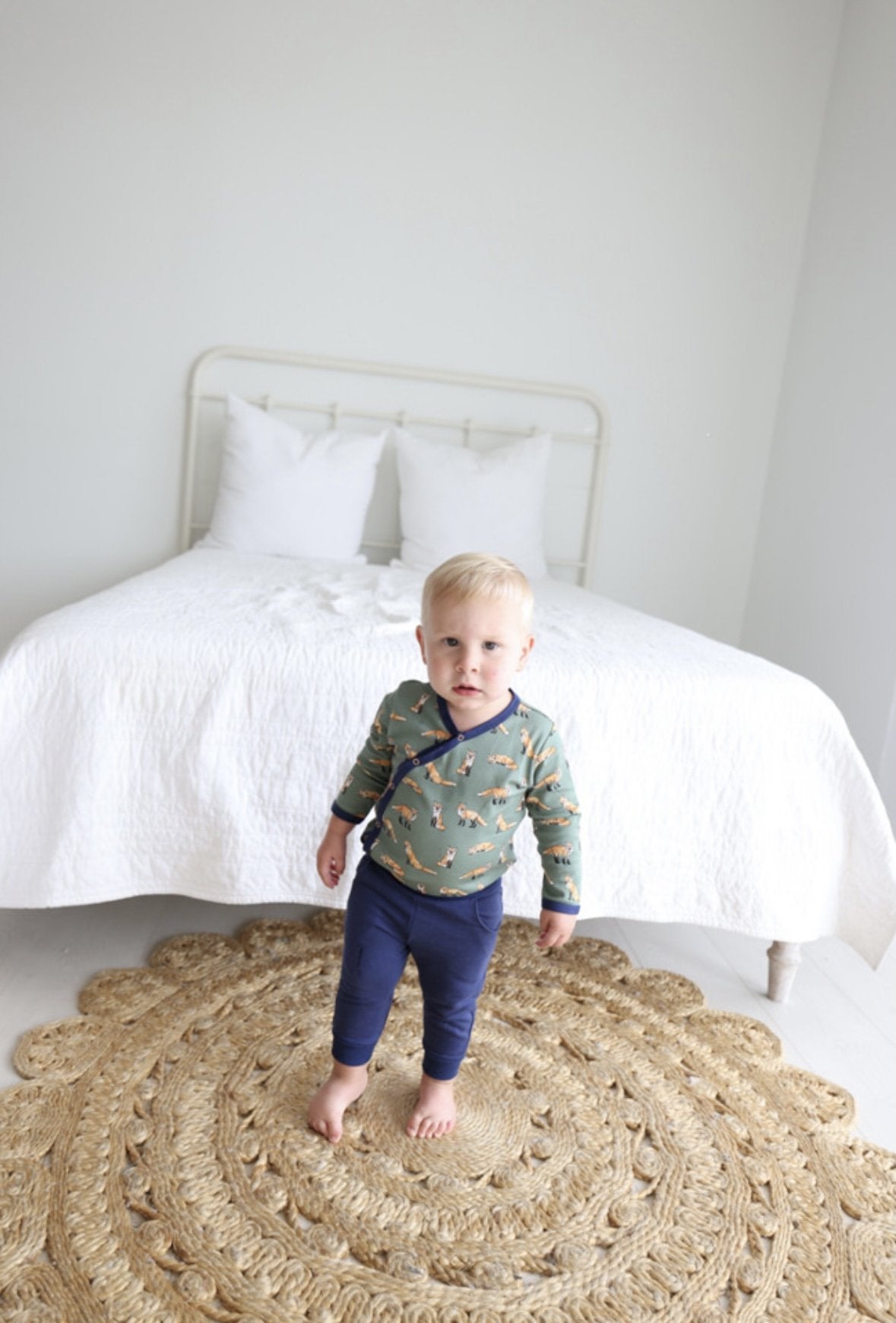 Pineapple Sunshine Green Fox Kimono Onesie