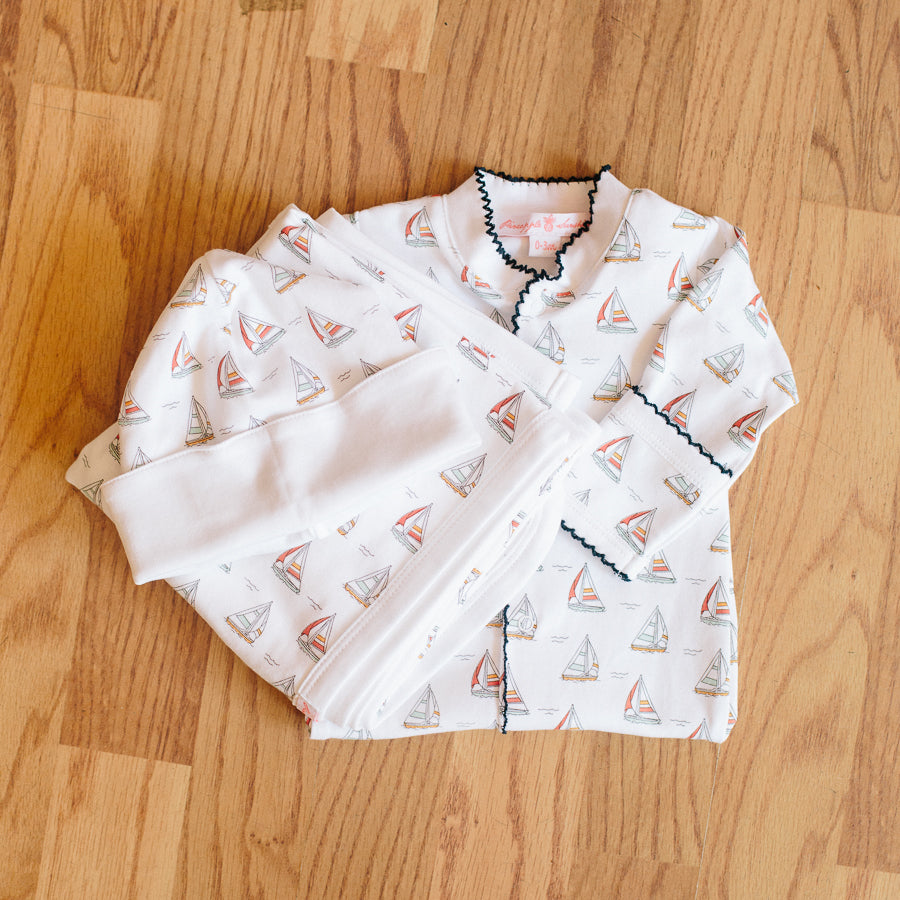 pineapple sunshine sailboat footie